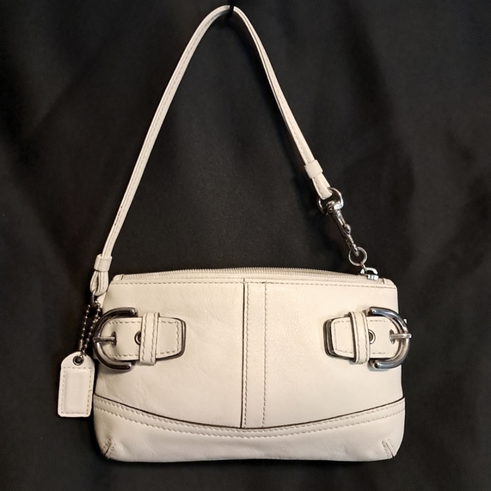 small coach mini bag wristlet leather with buckles small purse clutch soho